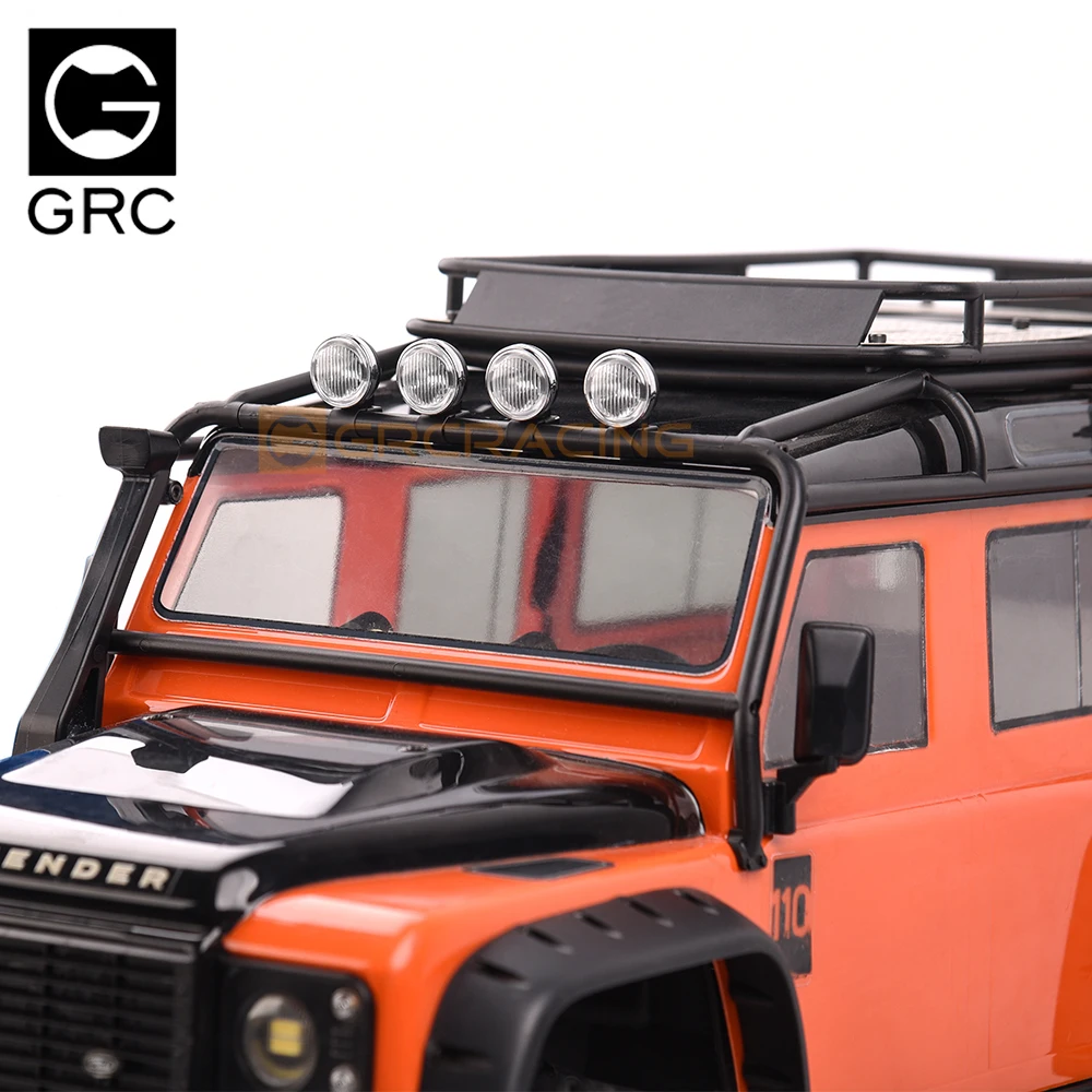 18-20mm retro redondo telhado luz/holofote cross-country farol/farol dianteiro para 1/10 simulação rc carro trx4 trx6