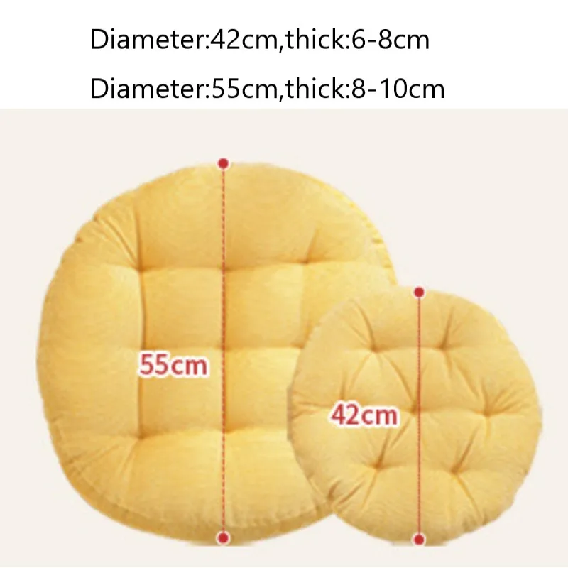 Oversized Round Floor Seat Cushion Tufted Corduroy Tatami Cushion Pillow Home Decoration Soft Sofa Cushion Flax Round Sitting