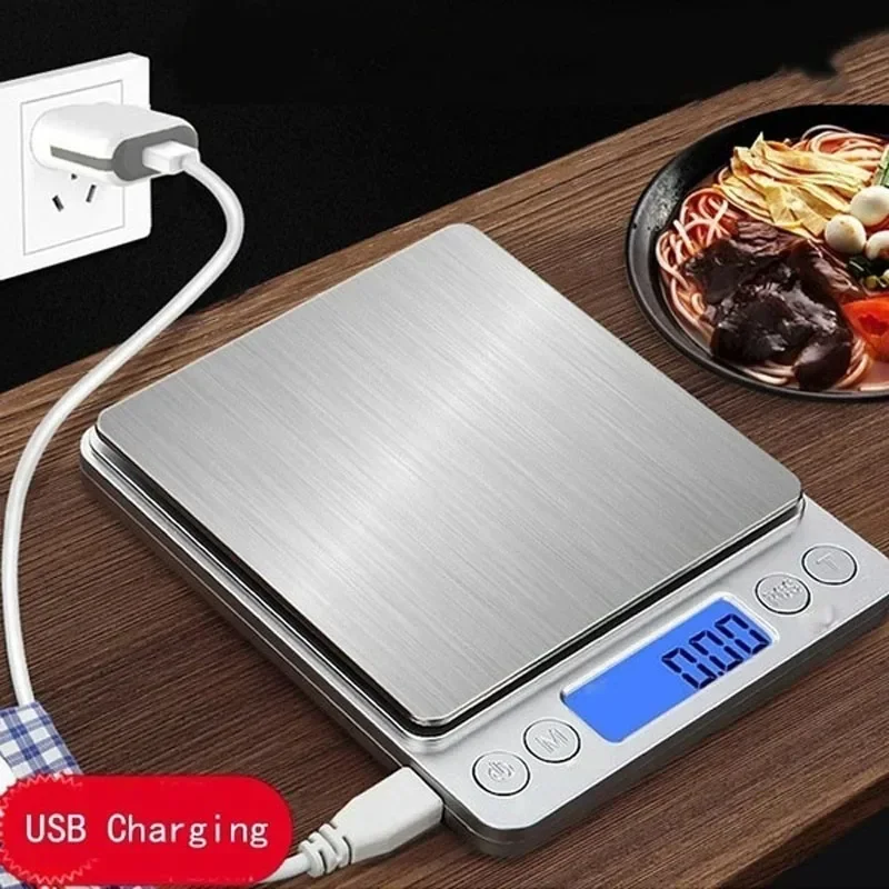 Balance De Cuisine Numérique USB, De Poche, Électronique, Pour La Cuisson, La Cuisine, Le Café, Les Bijoux, 3kg/0.1g, 500g/0.01g