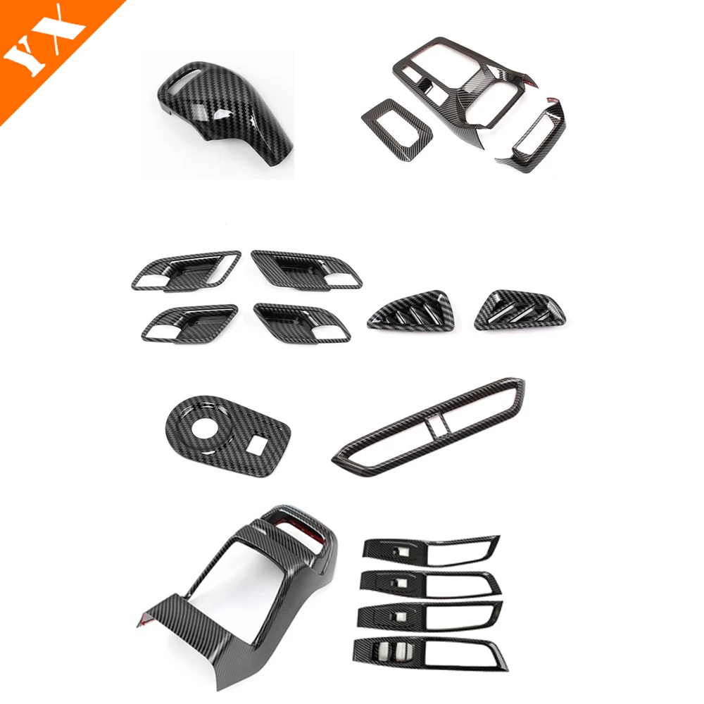 Car Full Set Carbon Trim Interior Moulding Window Lift Center Console Panel Inner Handle For MG GT  Accessories 2022-2023