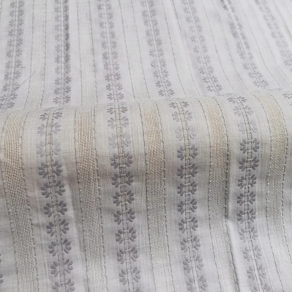 1 Meter x 1,4 Meter Blumen-Jacquard-Baumwollgaze-Stoff für Hemden im Sommer – Detail 20