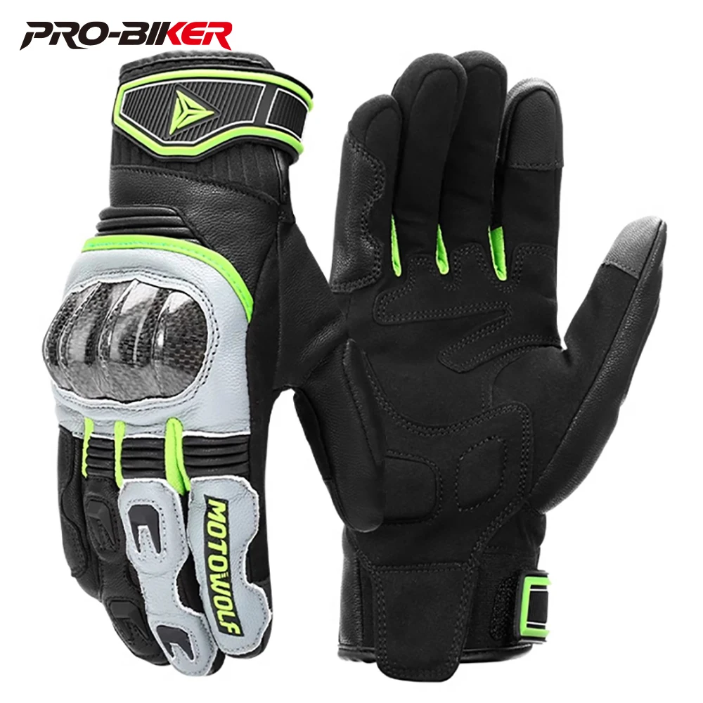 

Spring/Summer Motorcycle Riding Gloves Leather Anti-fall Off-road Rider Equipment Biker Gloves Soft And Breathable Touchscreen
