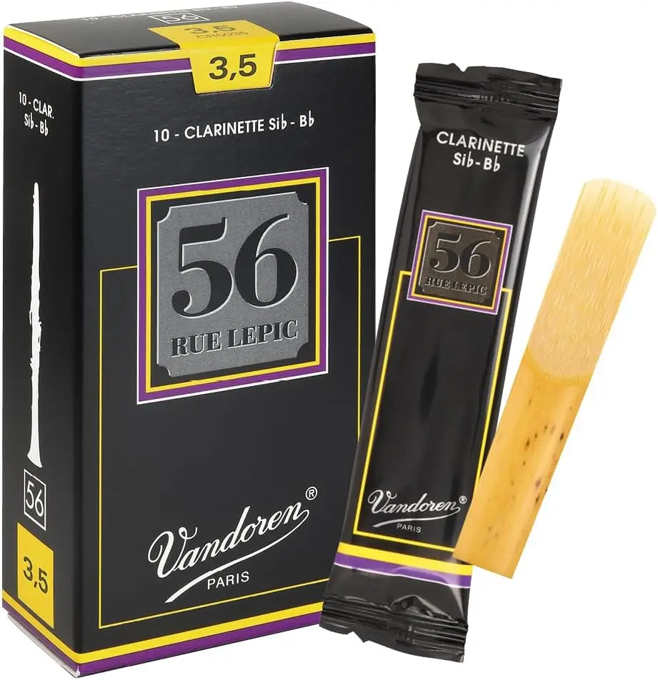 

Bb Clarinet Reeds Strength 3.5, Box of 10 - Premium Quality for Clear Sound