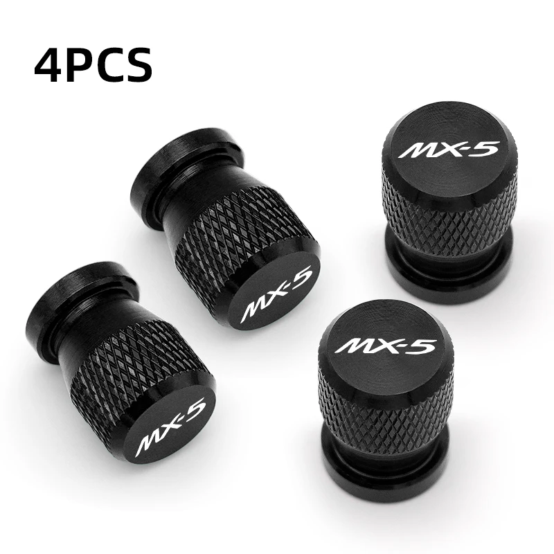 4pcs Autorad Reifen ventil kappen Reifens chaft abdeckungen Airdust wasserdicht für Mazda MX5 MX-5 und RF Miata Auto Dekor Airdust wasserdicht