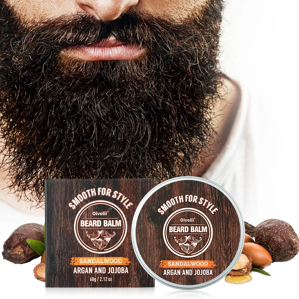 Men's Beard Care Balm Tame Unruly Hairs, Deeply Cleanse & Moisturize Dry Beards, Promote Healthie Thicker Facial Hair