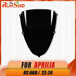 Motorcycle Double Bubble Front Windshield Windscreen Wind Deflector For Aprilia RS660 RS 660 2020 2021 2022 2023 2024