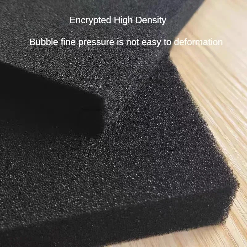Black High Density Sponge Sheets Soft Water Absorbent Shockproof Foam Cushion Pad Custom Cuttable Box Packaging Liner Material
