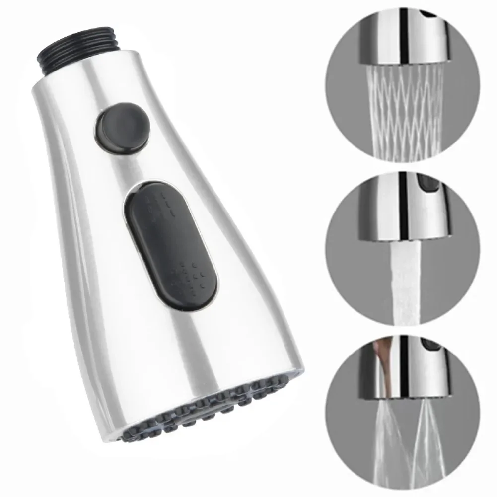 Ausziehbare Wasserhahn-Sprühdüse für die Küche, 3 Modi, ABS, wassersparend, für Badezimmer, Waschbecken, Waschbecken, Dusche, Sprühkopf für 1/2 Zoll Anschluss – Detail 5