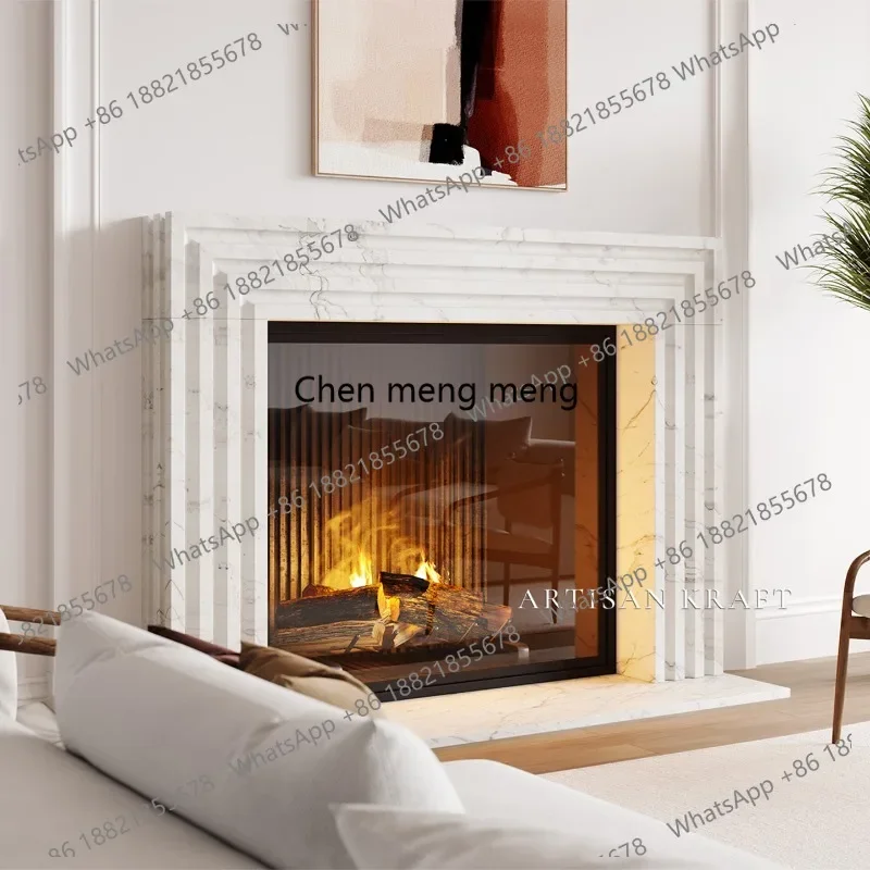 French style, natural marble fireplace carving living room home stone carving decorative cabinets, mantel E136
