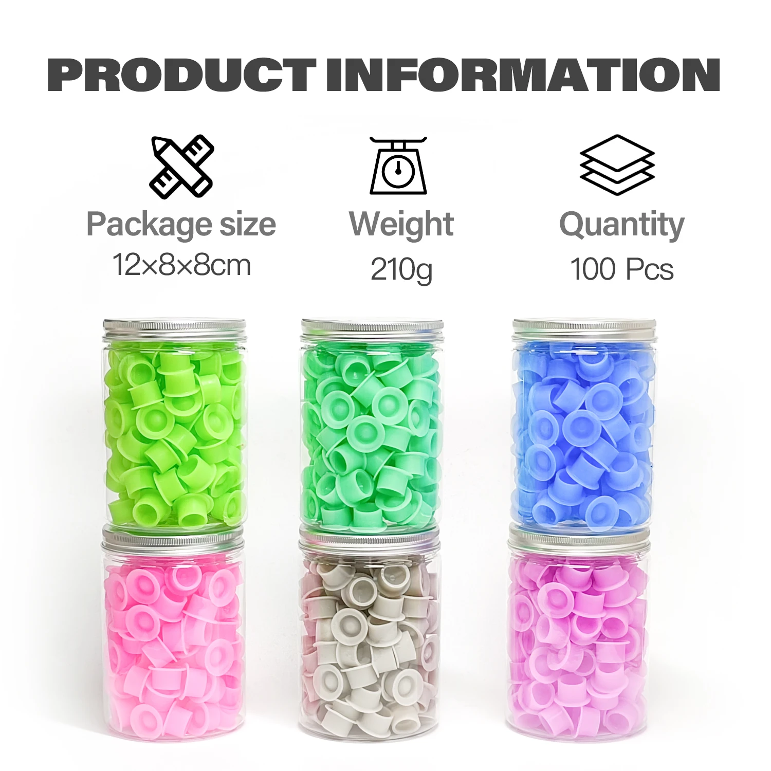 

100 шт. одноразовых силиконовых стаканчиков для тату-чернил, контейнеры для пигмента для перманентного макияжа, аксессуары для татуировщиков