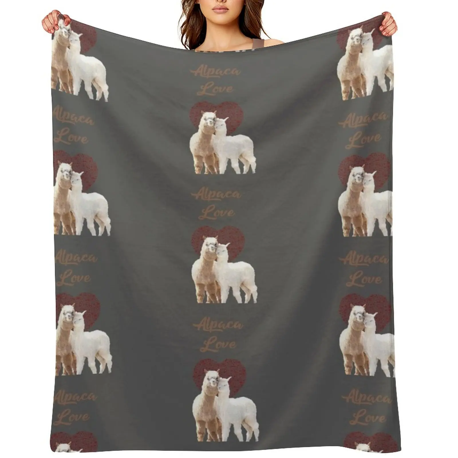 

Alpaca love Throw Blanket Sofas Large manga Thermals For Travel Blankets