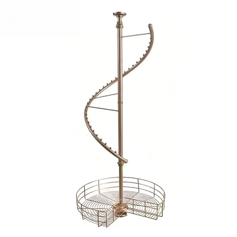 for Spiral Rotary Hanger Heavy Duty Metal Vertical Clothing Storage Rack with Basket Corner Wardrobe Hanger
