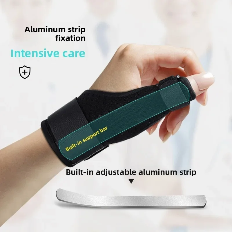 Adjustable Aluminum Plate Knuckle Finger Tendon Brace for Men And Women with Double Strap Thumb Strain Support Non-Slip Protecti