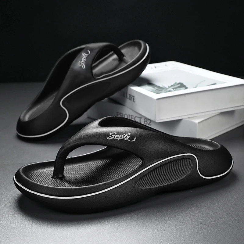 Flip-Flops für Damen und Herren, Sommer 2022, neue Oberbekleidung, rutschfeste, geruchshemmende Flip-Flops, Strandpantoffeln mit dicken Sohlen – Detail 7
