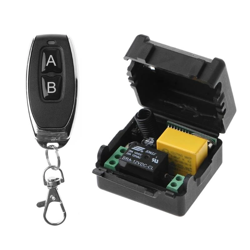 RF Transmitter 433Mhz Remote Control with Wireless Remote Control Switch 110V-220V 1CH Relay Receiver Module