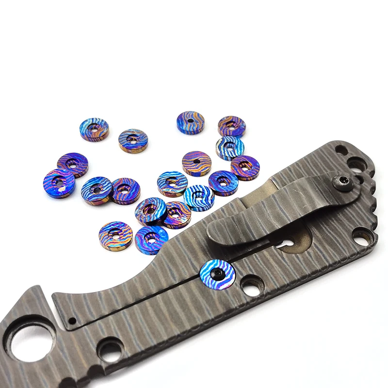 Folding knife accessories Titanium Damascus  Lockbar Stabilizer For Strider & Rick Hinderer XM Series