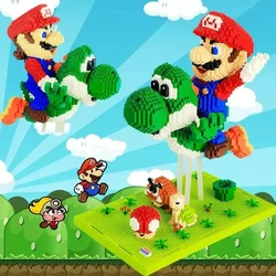 Big Size Flying Super Mario Building Blocks Doll for Boys and Girls Decompression Anime Assemble Building Blocks Children's Toys