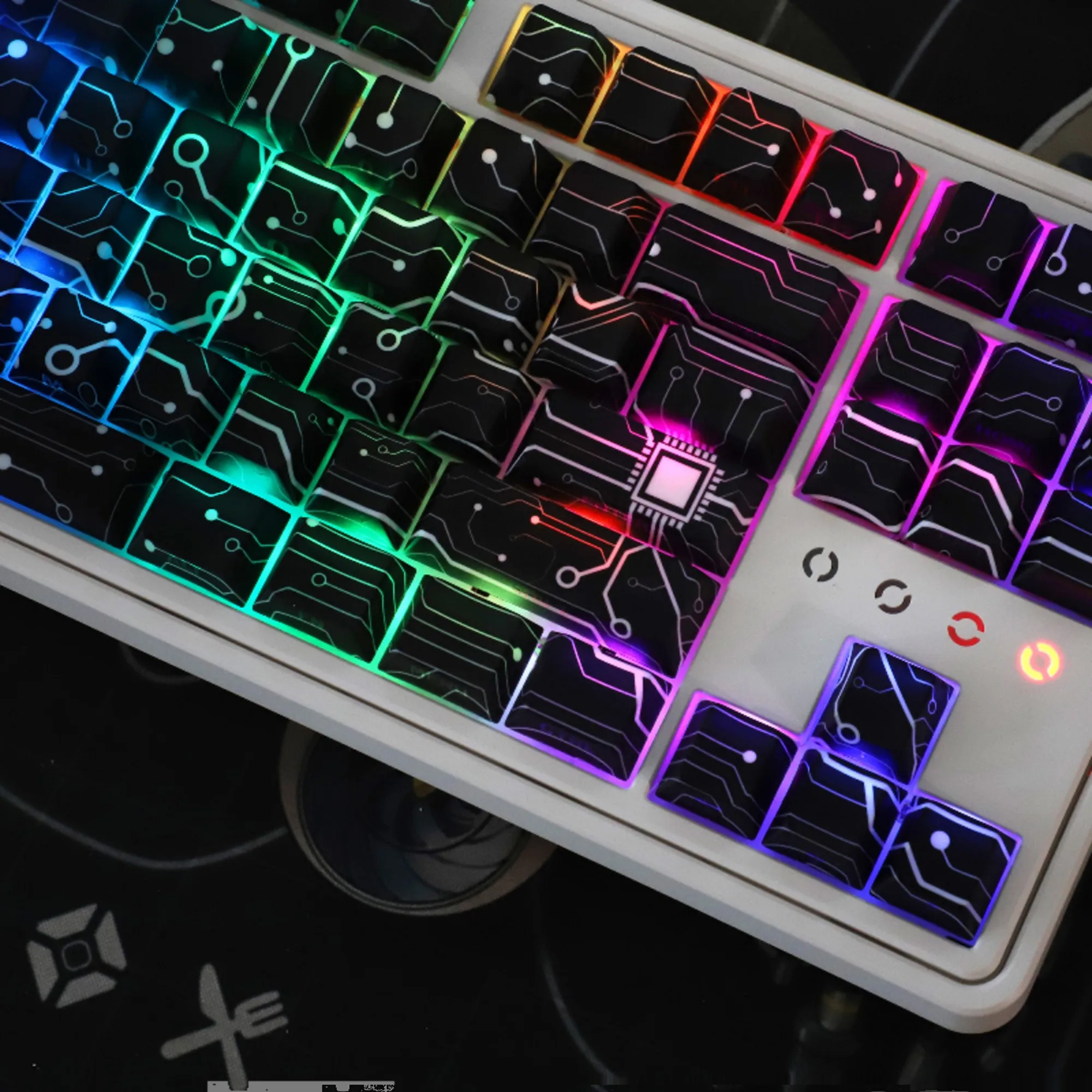 

Electronic Vision Side-lit Shine Through Keycaps 134 Keys Dye Sublimation PBT Keycap Cherry Profile for MX Switches Keyboard
