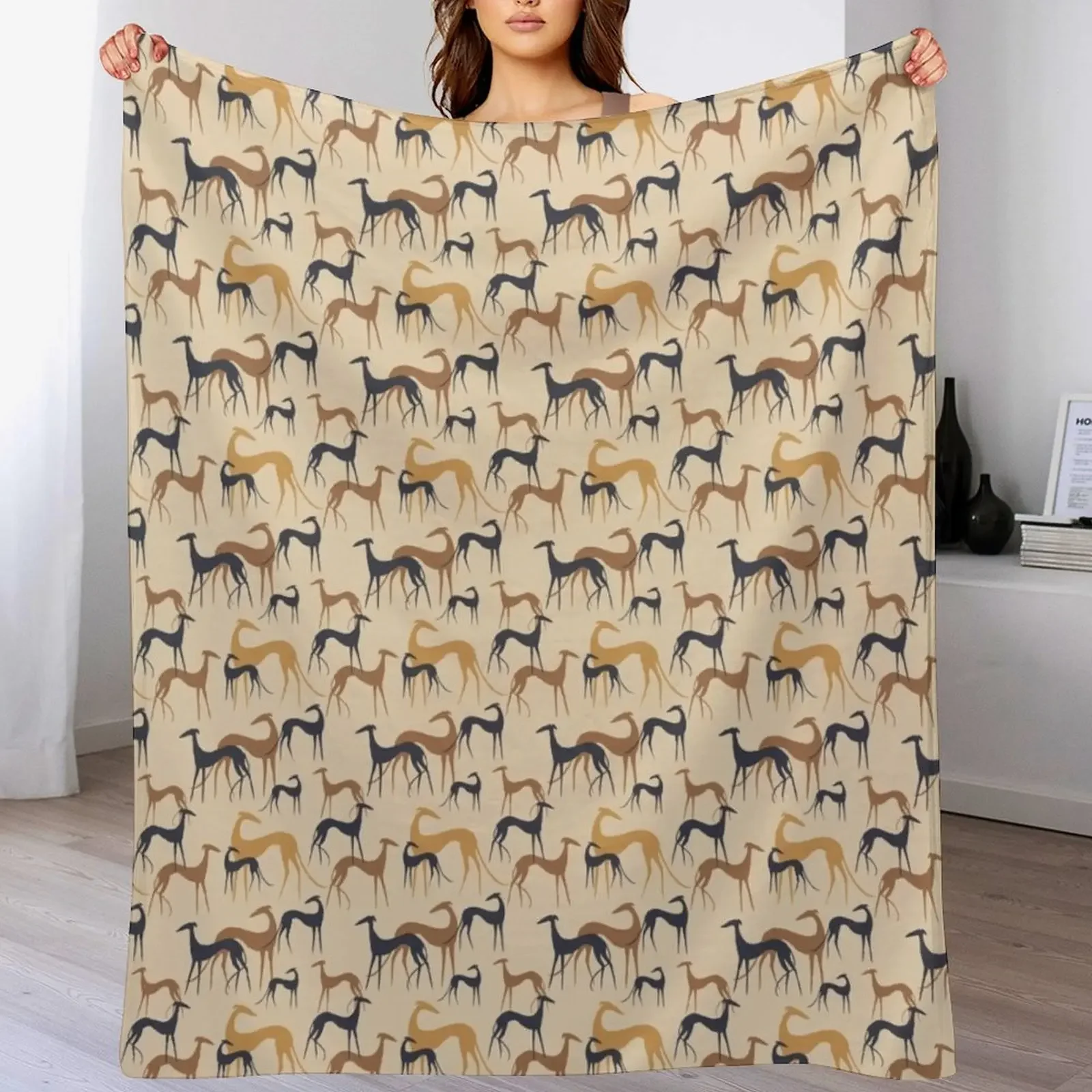 

Galgos in brown Throw Blanket halloween Luxury Brand Camping Baby Blankets