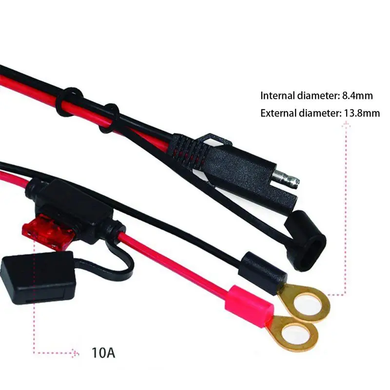 Connecteur de batterie SAE, câble d'extension de chargeur de batterie, SAE vers borne à joint torique, assemblage de déconnexion rapide, câble d'extension à 2 broches