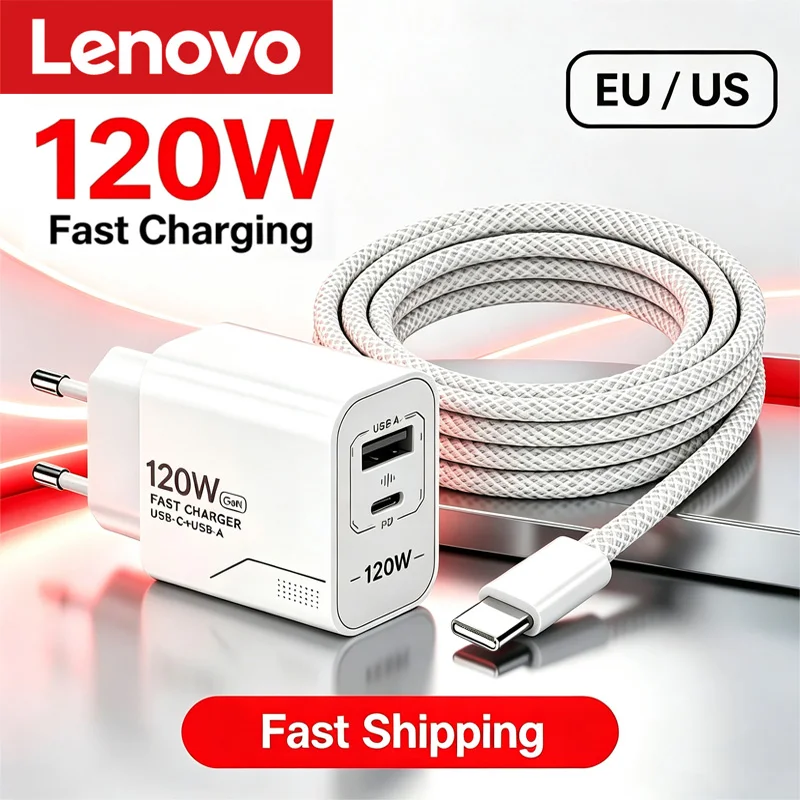 Samsung Lenovo 120W 2-Port GaN Type C Charger USB-C Fast Charging Wall Adapter US/EU Plug Phone Charger For iPhone Samsung Xiaomi - Aliexpress Deal