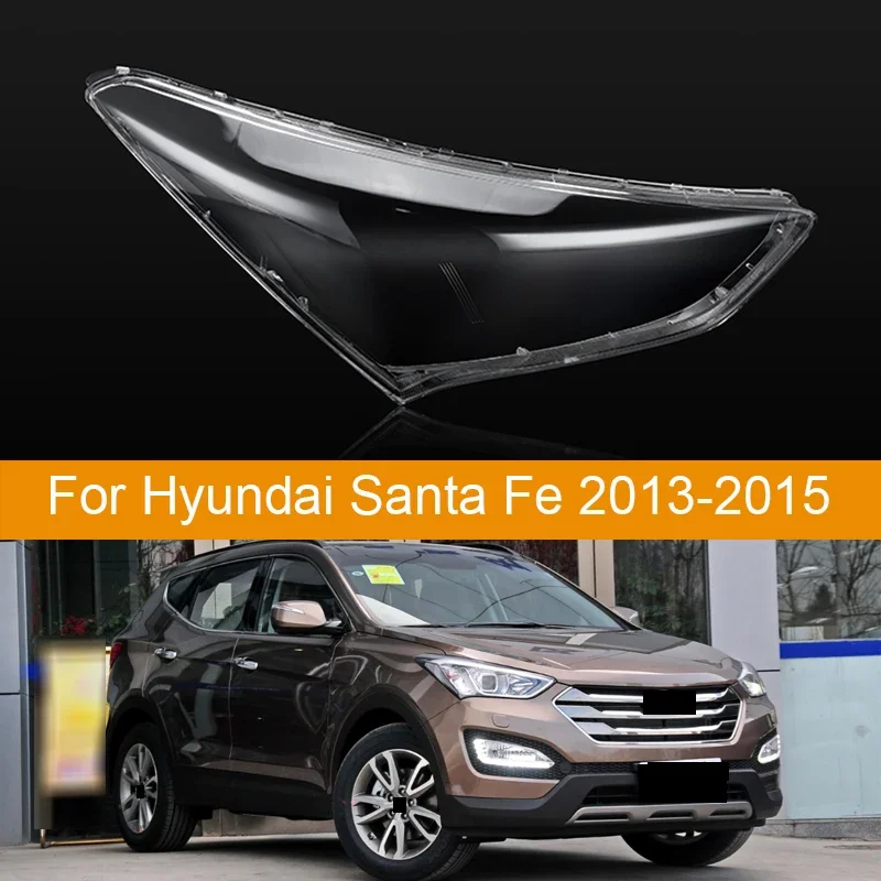 For Hyundai Santa Fe IX45 (Overseas Version) 2013~2017 Headlamp Cover Transparent Lampshade Headlight Shell Lens