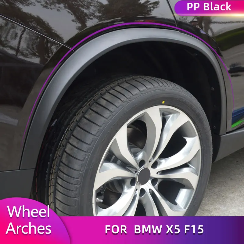 PP Wheel Arches Fender Flares for BMW X5 F15 SUV 4-Door 2014-2018 Car Racing Mudflap Mudguard Flares Wheel Eyebrows Body Kits