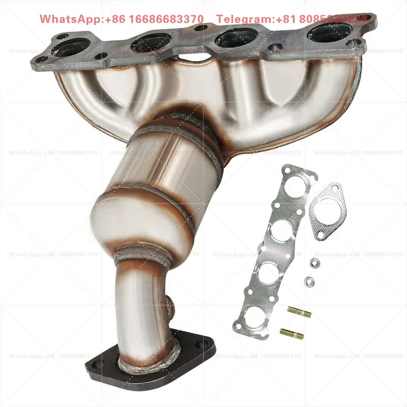 2.4L Engine Exhaust Header With Sealing Gasket Kit Vehicle Exhaust Gas Purification Heat Exchange Pipe Replacement Parts
