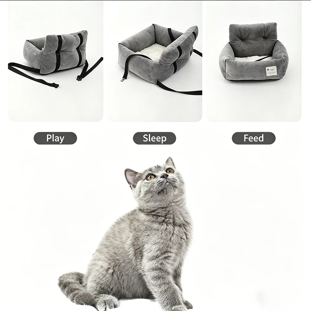 Asiento de coche plegable para perros – Doble uso viaje y hogar