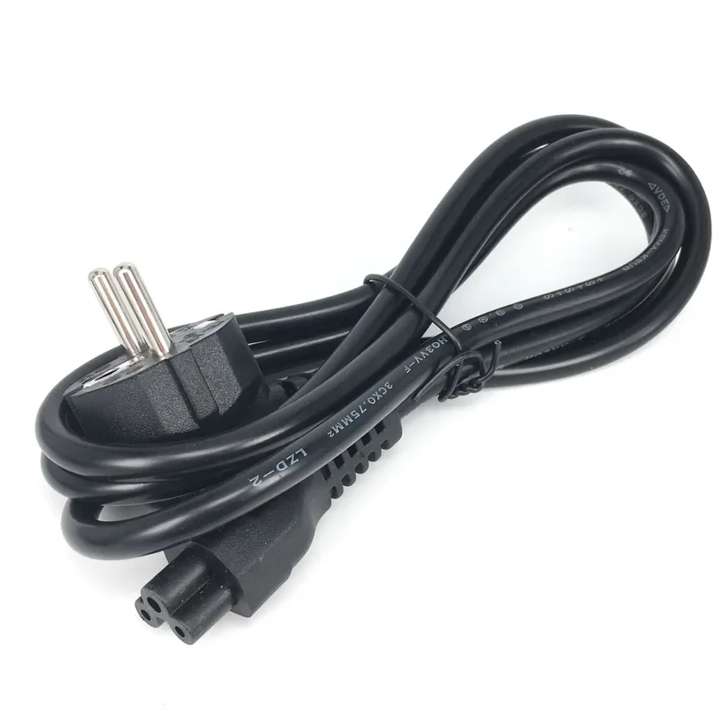 EU European AC Power Cord Euro IEC C5 Power Extension Cable 1.2m 1.5m Power Cable For Notebook Laptop PC Computer Monitor image 5