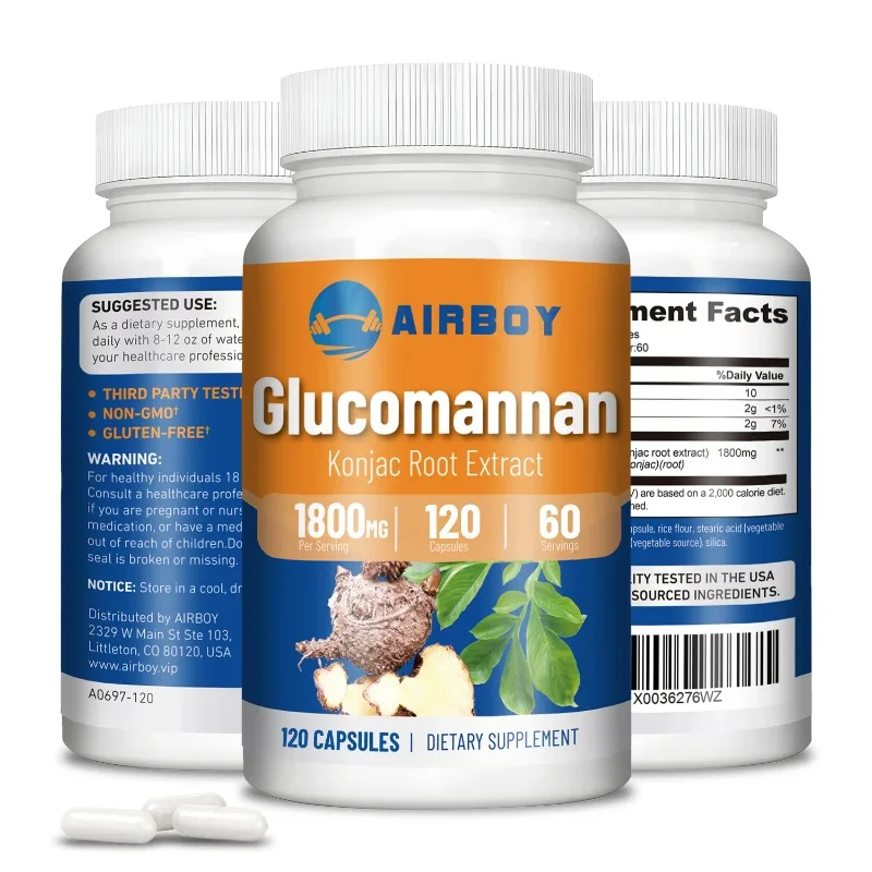 

Glucomannan 1800mg - Natural Fiber Source, Energy Management