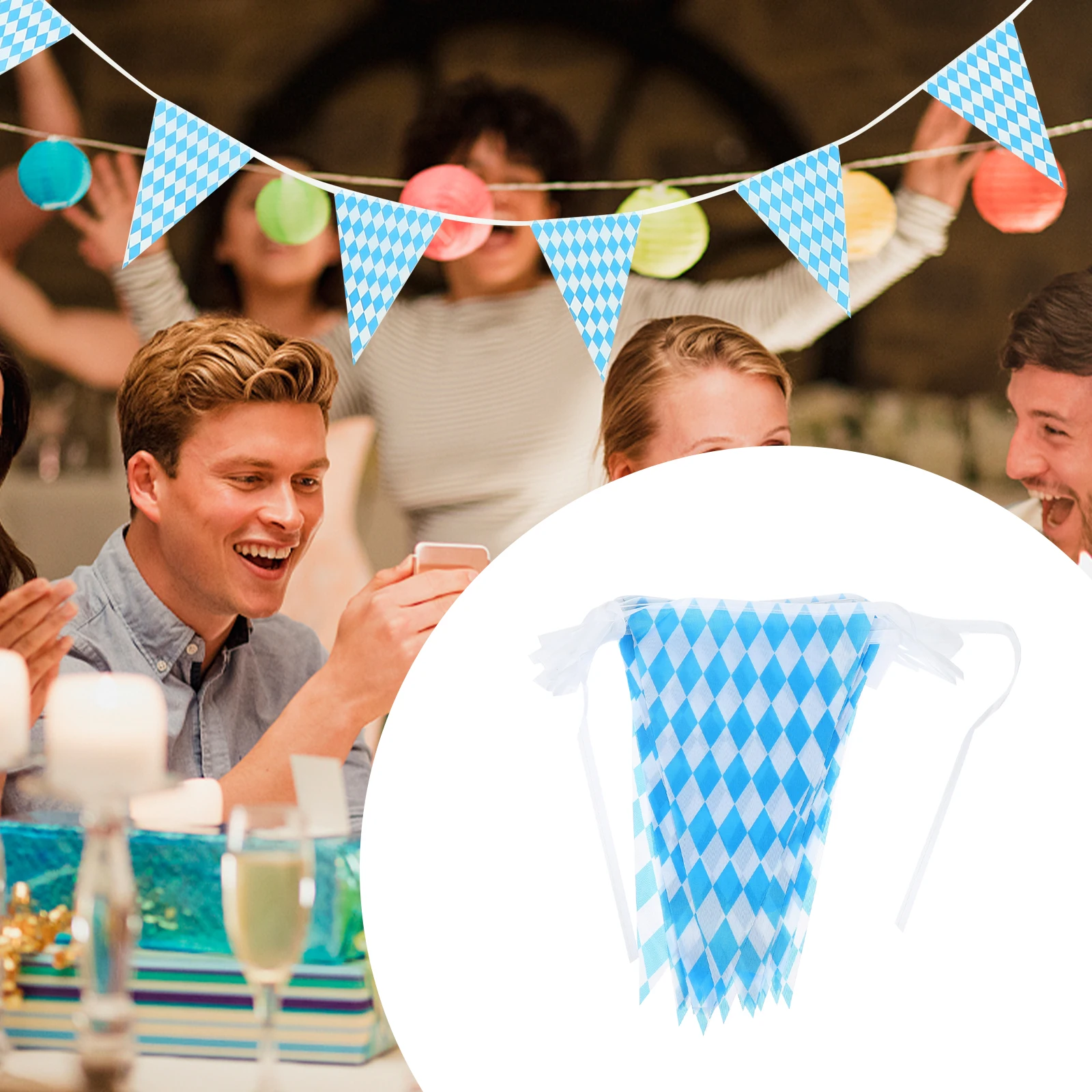 

1 Set German Theme Pennant Banner Polyester Hanging Decor For Beer Festival Home Party Supplies Festival Theme Banner Decorative