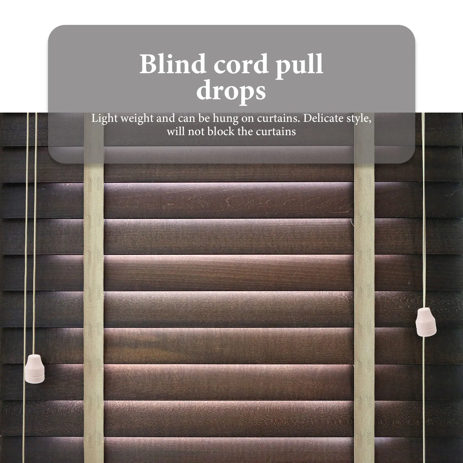 

6Pcs Window Blind Cord Pull Drops Stylish Elegant Lightweight Curtain Complement Home Decor Pull End for Blinds