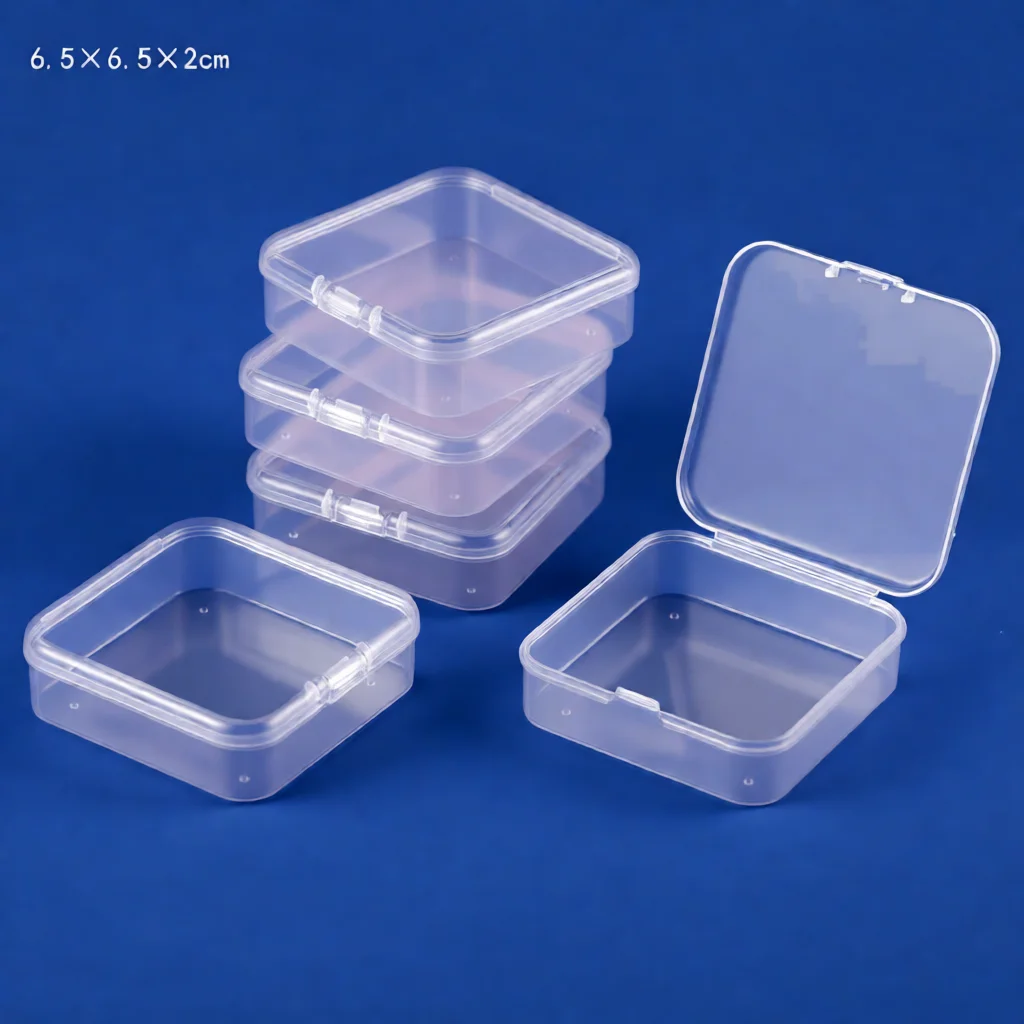 10pcs Plastic Box Rectangular Box Translucent Box Packing Box Storage Box Dustproof Solid Strong Jewelry Storage Case Container