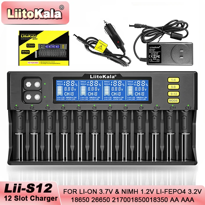 liitokala-lii-s12-lii-s8-18650-21700-26650-9v-バッテリー充電器-lcd-12v-38v-32v-37v-26700-20700-18350-imr-ニッケル水素-cd-aa-aaa