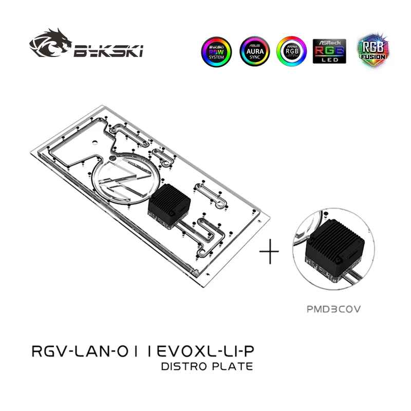 

Bykski RGV-LAN-O11EVOXL-LI-P Distro Plate for LIAN LI O11 EVOXL-LI Computer Case Water Cooling Block Support DDC Pump