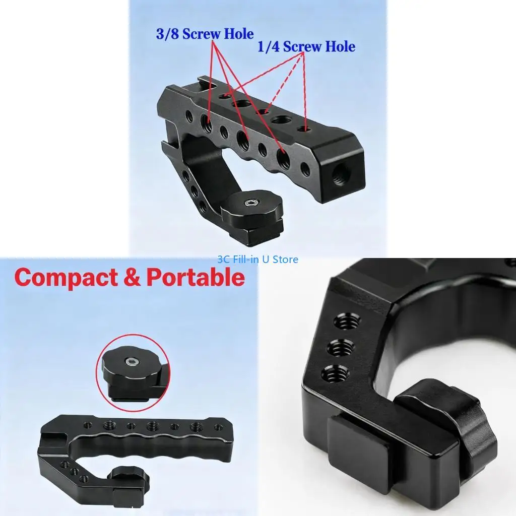 G8TA Machined Aluminum Camera Cage Handle for Handheld Camera Operation