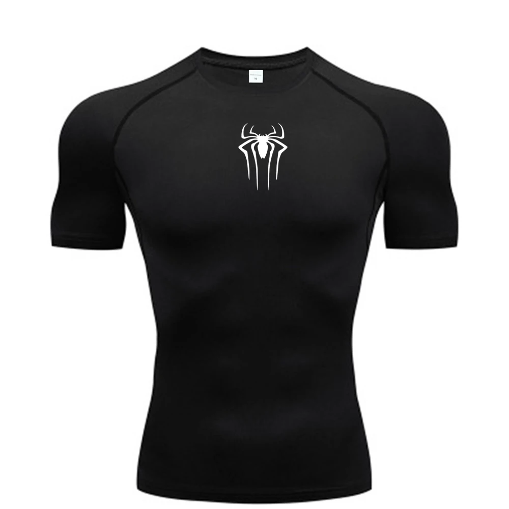 Nuova camicia di compressione da uomo Fitness Gym Super Hero Sport T-shirt da corsa Rashgard Tops Tee T-shirt a maniche corte ad asciugatura rapida