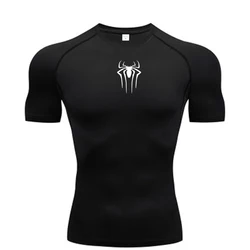 Nuova camicia di compressione da uomo Fitness Gym Super Hero Sport T-shirt da corsa Rashgard Tops Tee T-shirt a maniche corte ad asciugatura rapida per uomo