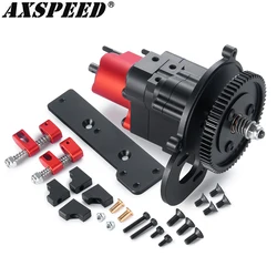 AXSPEED Metal 2 Speeds Gearbox Breaking Dig Transmission Transfer Case for Axial SCX10 1/10 RC Crawler Car Upgrade Parts