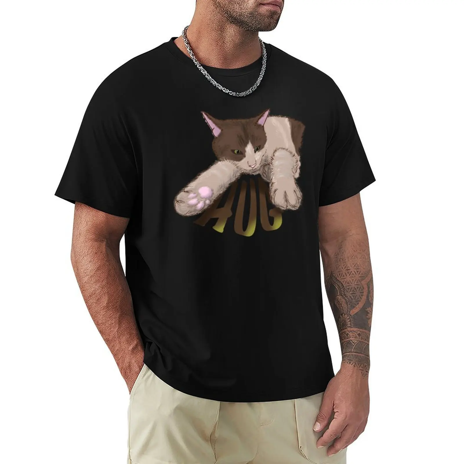 Peanut, a cuddly cat wanting a hug T-Shirt Casual Light Summer Short Sleeve Top
