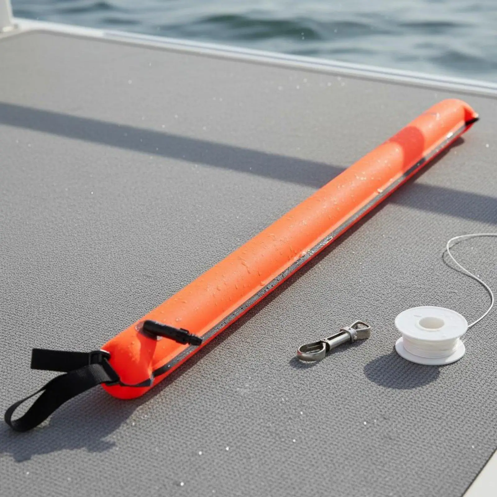 Inflatable Oral Inflate Diving Buoy SMB Compact Surface Marker 70D Nylon TPU for Diver Location Signaling