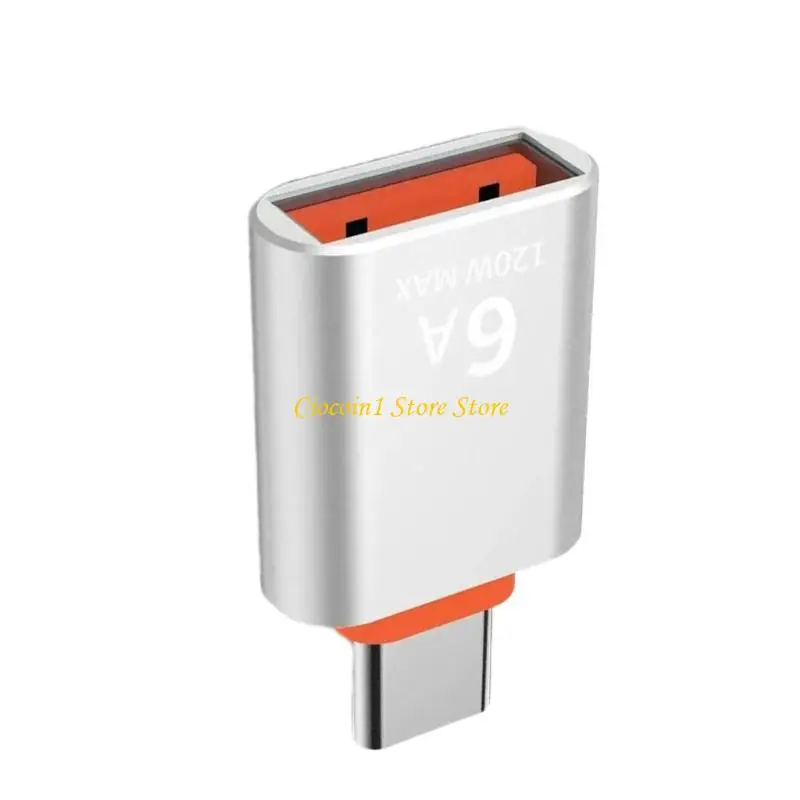 A3PC Durability Metal Type C To USB Adapter OTG Converter For Fast Data Transfer 120W 6A Charging And Device Connectivities