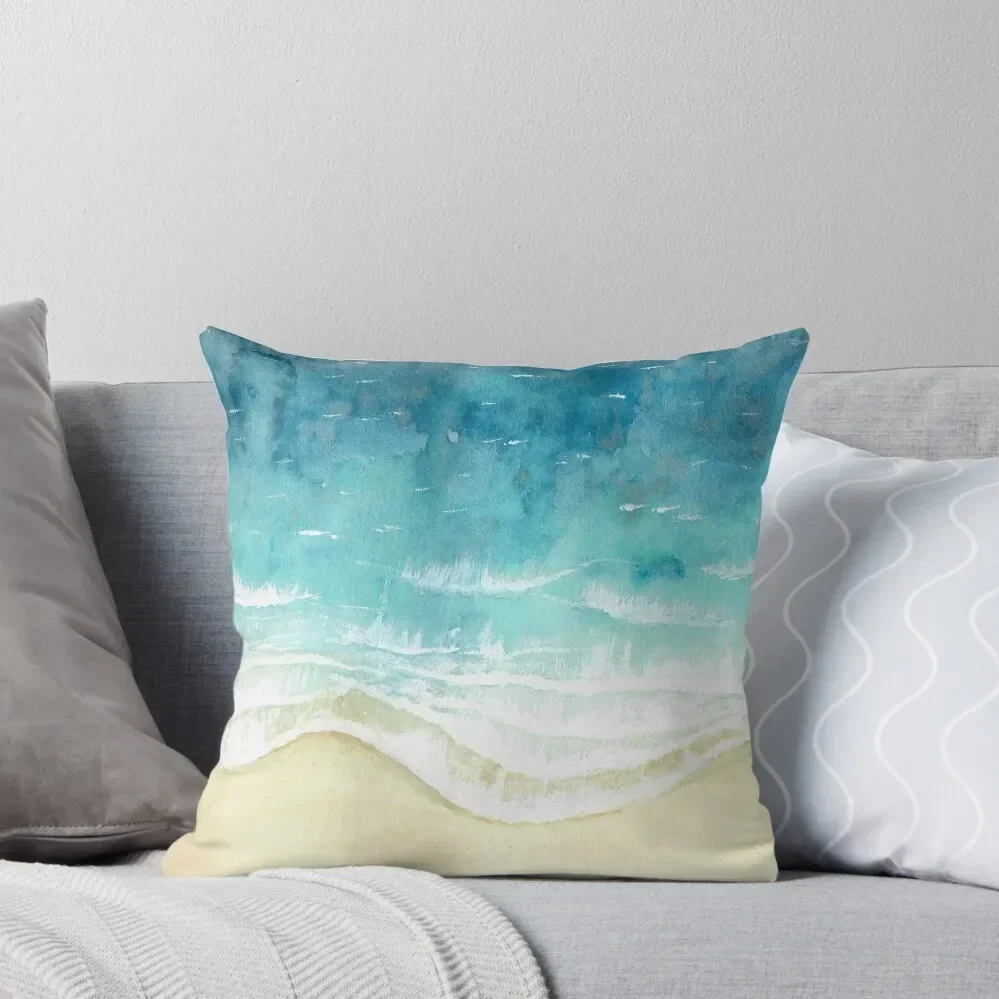 

Watercolor Art - Ocean Waves horizontal Throw Pillow Pillow Case Christmas Pillow Cases Decorative