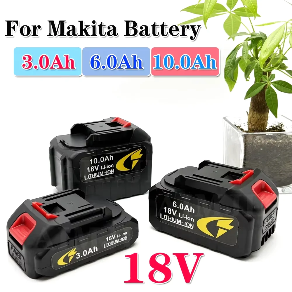 18V 18650 Rechargeable Lithium Battery 10Ah High Current High Discharge 18 Volts Screwdriver Replacement Battery