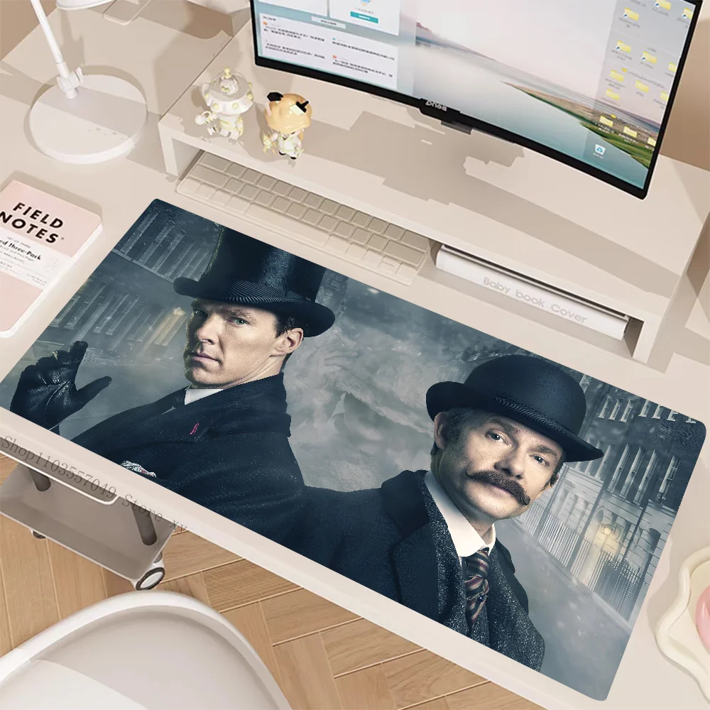 TV Show S-Sherlock Mousepad Desk Mat Gaming Accessories Large Gaming Mouse Pad XXL Non-Slip Rubber Game Computer Keyboard