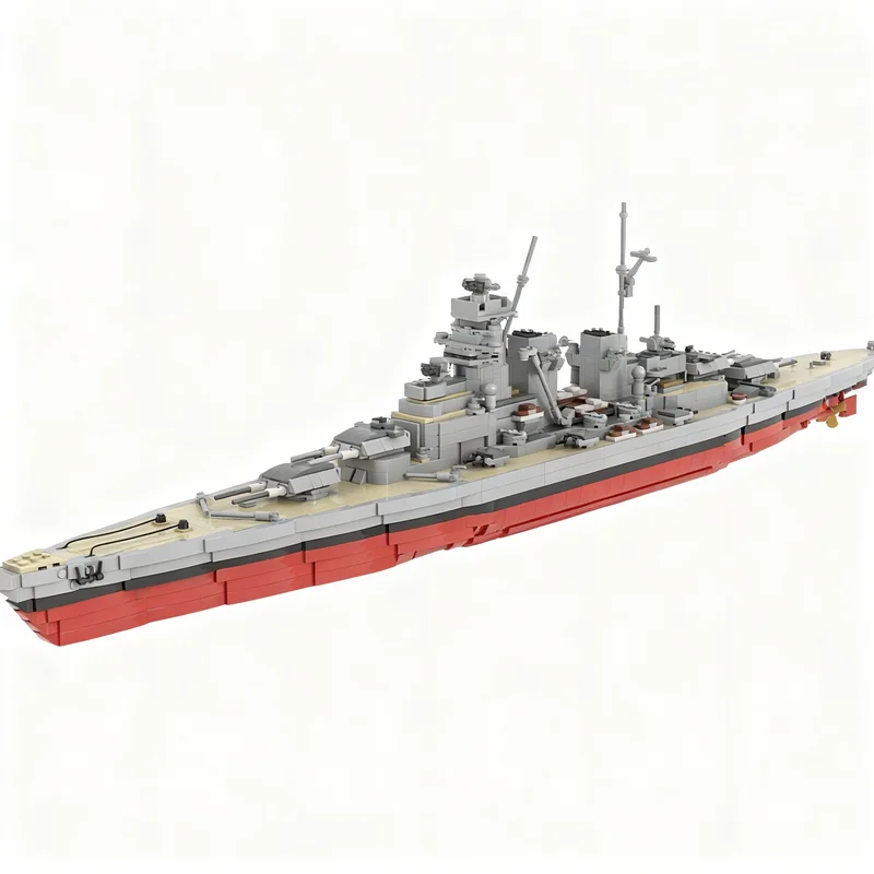 3333pcs MOC H Friedrich Der Große Class Battleship Icons Model Building Blocks Architecture Toys Christmas Gifts Brick Kids