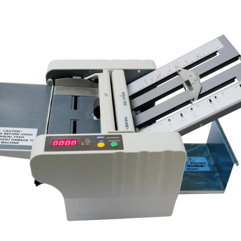 Automatic Paper Cross Folding Machine, Electric Booklet Folder for Flyer, Brochure and Instruction Sheet Folding