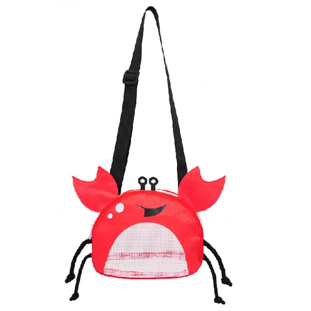 Beach Mesh Bag Shell Collecting Bag PVC Crab Shape Seashell Storage Pouch Toys Collecting Storage Bags Outdoor Accessories