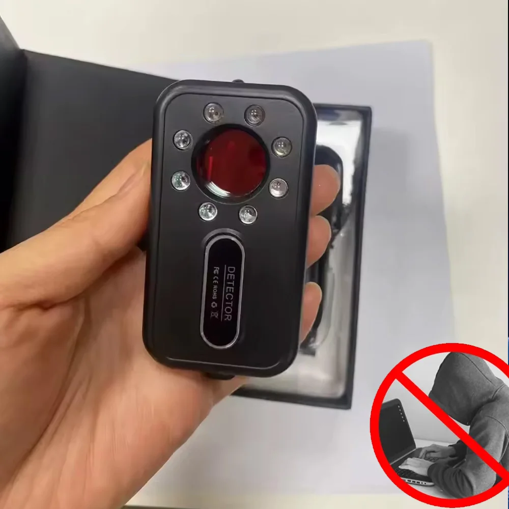Hotels Mini Portable Hidden Camera Detector Anti Candid Cam LED Infrared Signal Scanner Spy Camcorder Wireless Bugs Alarm Finder